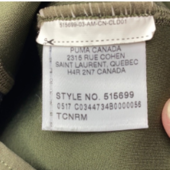 GRN/BLK Puma Warm up Jacket, S  Winter Sale - Picture 9 of 9